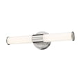 thumbnail image 3 of Trumann 18 in. 1-Light Brushed Nickel LED Vanity Light with White Shade, 3 of 5
