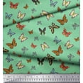 thumbnail image 2 of Soimoi Green Cotton Duck Fabric Colorful Butterfly Decor Fabric Printed Yard 42 Inch Wide, 2 of 3