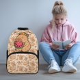 thumbnail image 3 of POLERO Large Capacity Backpack for School Daily Use, Polyester Waterproof Backpacks, Capybara Watermelon Pattern Design, 3 of 10
