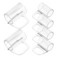 thumbnail image 1 of Transparent Roller Shade Pull Handles (6pcs) – Cordless Blind Pull Down Clips for Easy Installation on Window Roller Blinds, 1 of 5