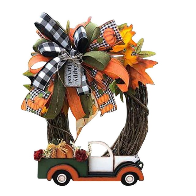 1Pc 35CM Thanksgiving Day Decor Wreaths Fall Decorations Seasonal Décor Rustic