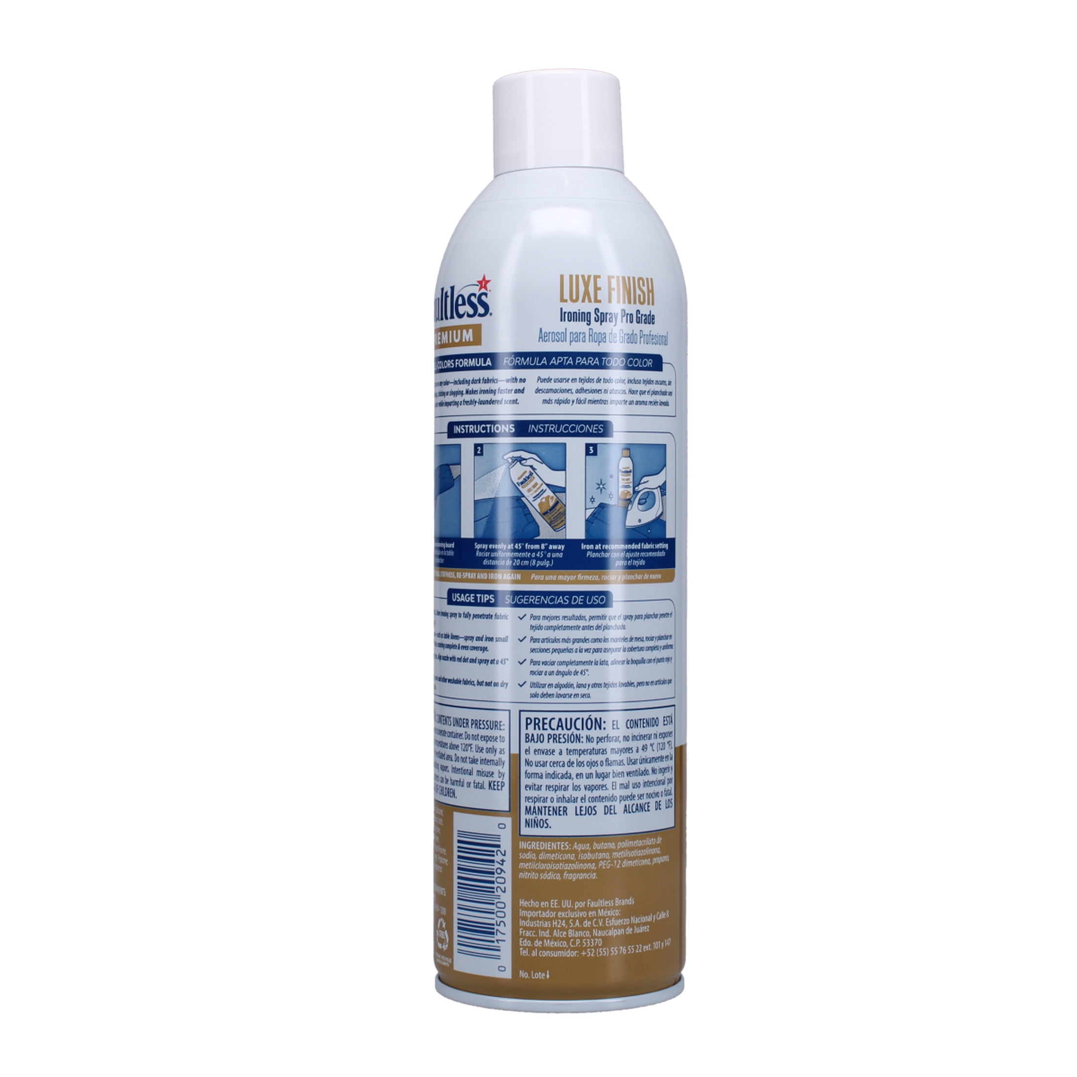 Faultless Brands 20 oz Premium Luxe Finish Ironing Spray for Crisp Fabrics