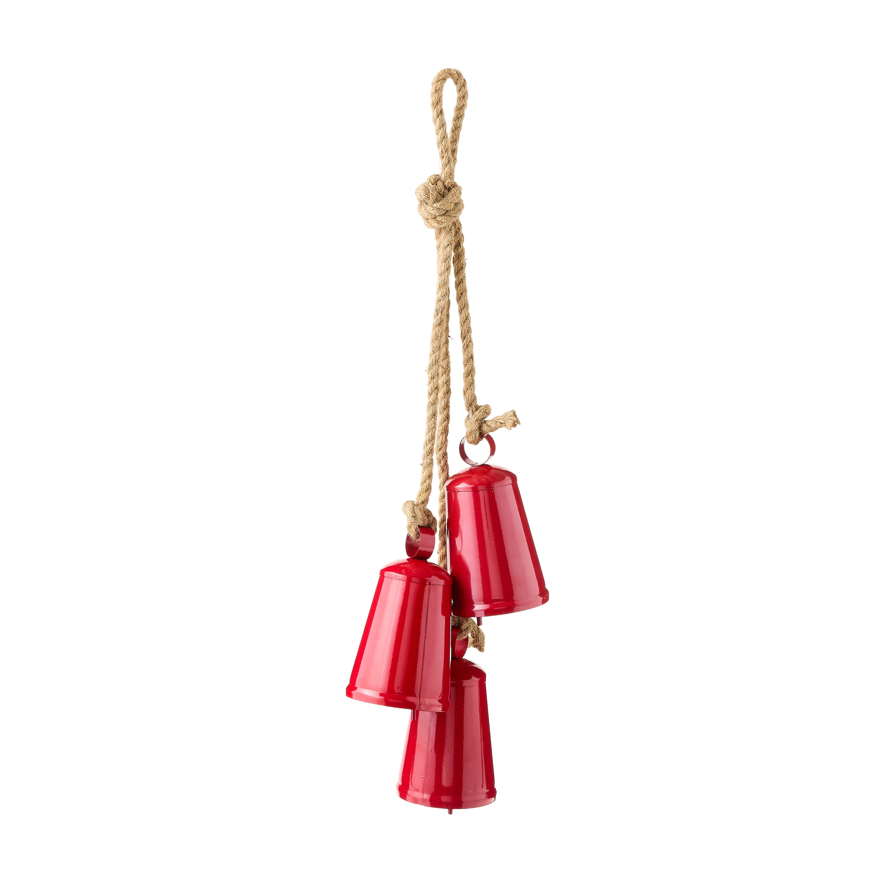 Metal Trio Bells Hanging Christmas Decoration, Red, 22", by Holiday Time