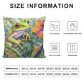 thumbnail image 5 of Creowell Funny Animal Frog Home Decorative Throw Pillow Cover Watercolor Tree Frog in Tropical Jungle Cushion Case Decoration Outside Pillowcase Sofa Couch Decor, 5 of 5