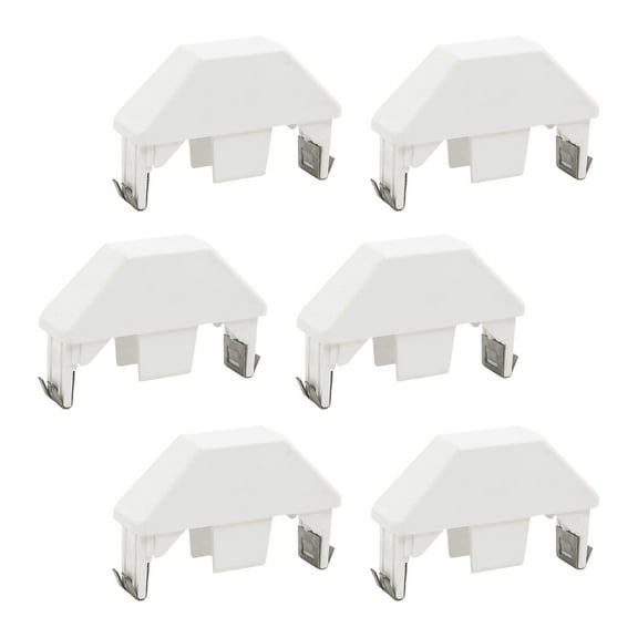 Plum Fittings White 7/8 Inch x 3 Inch Vinyl Dog-Ear Picket Fence Caps (6 Pack)