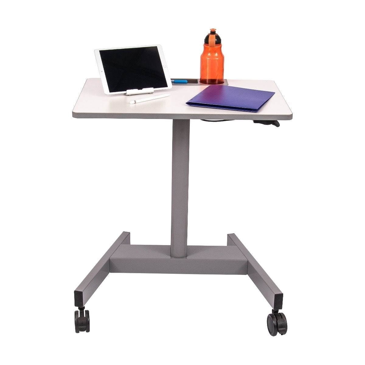 Luxor 626-STUDENT-P44" Student Pneumatic Height Adjustable Desk - Gray