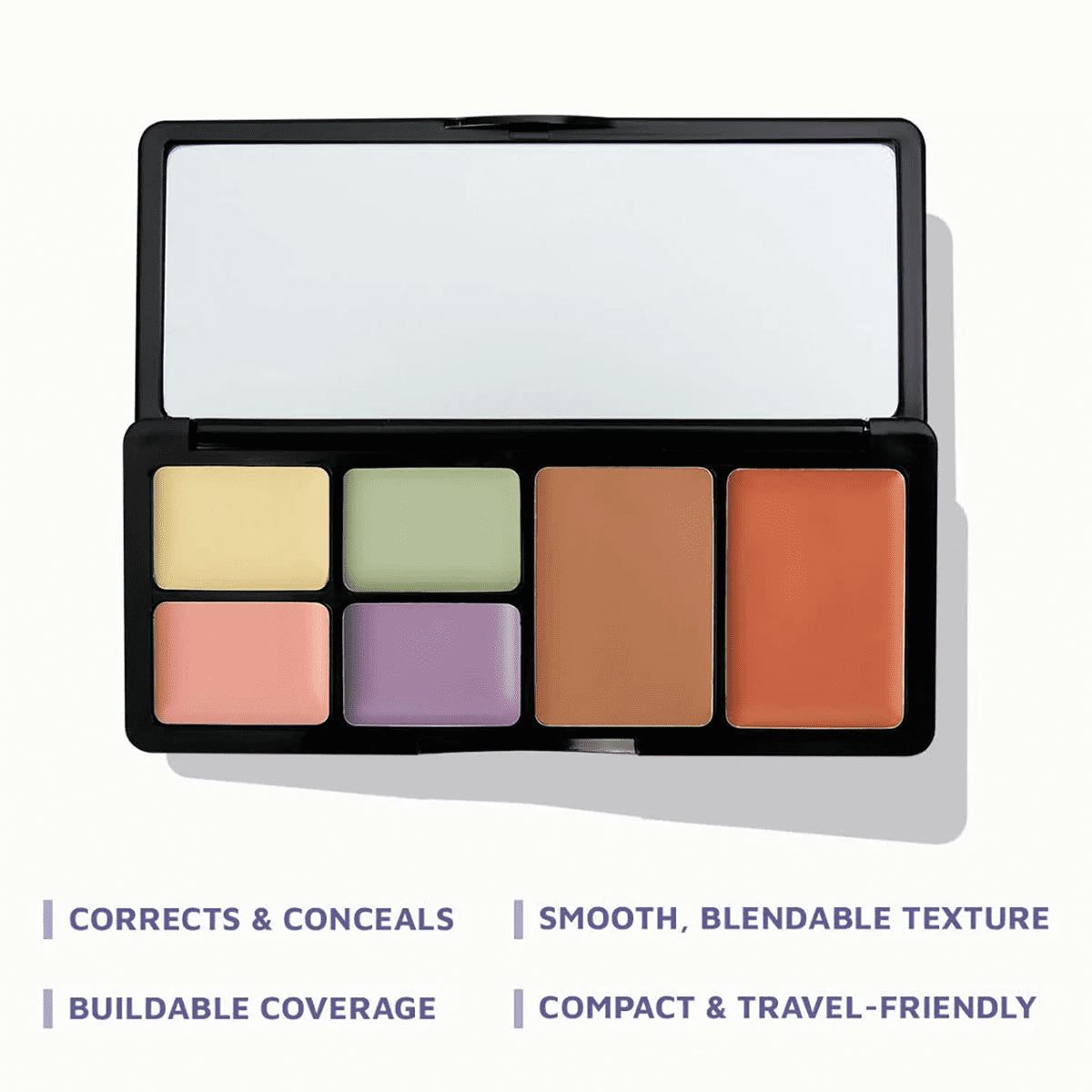 RUBY VIBE CO Dual Tone Concealer Palette – Full Coverage for Concealing, Contouring & Color Correcting | Hydrating & Lightweight Formula, Long-Lasting, Travel-Friendly, For All Skin Types