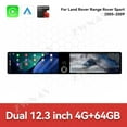 thumbnail image 2 of ZWNAV Dual 12.3 inch For Land Rover Range Rover Sport 2005-2009 GPS Navigation Android 13 Car Radio CarPlay Multimedia Player Head Stereo Unit HD Screen, 2 of 15