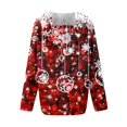 thumbnail image 6 of Women's Fashion Christmas Print Casual Zip-Up Long-Sleeve Hooded Jacket, for Outdoor Activities and Daily Use,Multicolor,S, 6 of 6