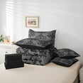 thumbnail image 6 of jejeloiu Damask Victorian Flower 7-Piece Twin Bedding Sets,Halloween Skleleton Bedding Comforter Set,Gray Black Sheet Sets For Men Women,Lightweight Room Decorative Reversible, 6 of 8