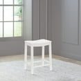 thumbnail image 3 of Woven Paths Fiddler Backless Wood Counter Height Stool, White, 3 of 4