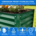 thumbnail image 6 of Dextrus 8x4x3ft Galvanized Metal Raised Garden Bed with Gloves, Support Rod & Rubber Edge for Outdoor Plants Veggies, Green, 6 of 6