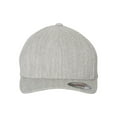 thumbnail image 2 of Yupoong 6355 Baseball Hat Poly Mélange Heather Stretch Cap Unisex Adult, 2 of 3
