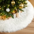 thumbnail image 6 of Sanmadrola Christmas Tree Skirt 30'' White Faux Fur Christmas Tree Decorations Xmas Tree Skirt Large White Christmas Decor for Christmas Home Decorations Party Holiday Decorations, 6 of 7