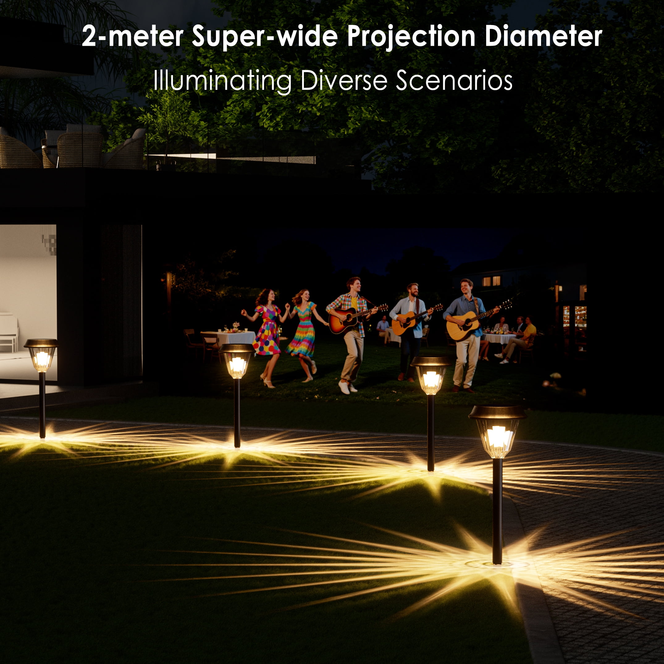Aship  Solar Pathway Lights 8 Pack, Solar Lights Outdoor Waterproof  Auto On/Off , Solar Garden Lights Landscape Lighting, Solar Powered  RGB Path Lights for Yard Driveway Walkway Patio