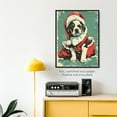 thumbnail image 5 of Moonow7 Vintage Christmas Dog Wall Art Poster, Retro Puppy Art Prints, Dog in Santa Suit Picture for Wall Decor in Living Room, Kids Room, Dorm, Cute Pet Lover Gift, Unframed Size 45x60cm / 18x24", 5 of 13