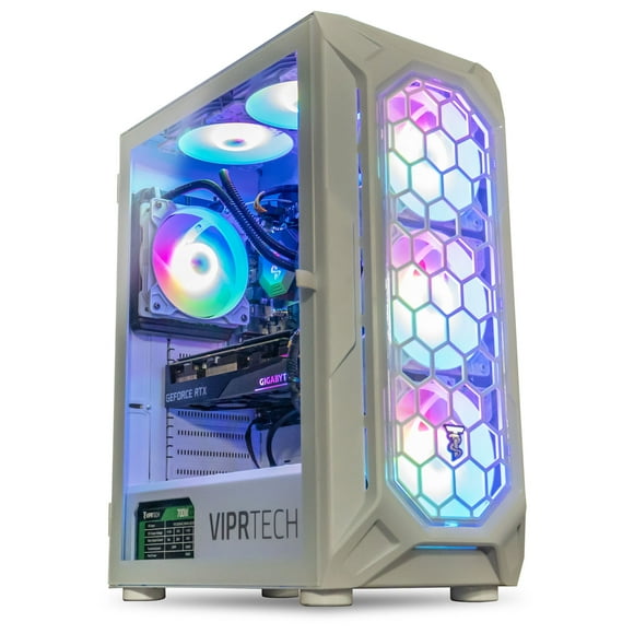 ViprTech Ghost 4.0 Liquid-Cooled PC - AMD Ryzen 7 3700X 4.4GHz, RTX 4060 Ti 8GB, 32GB DDR4, 1TB SSD