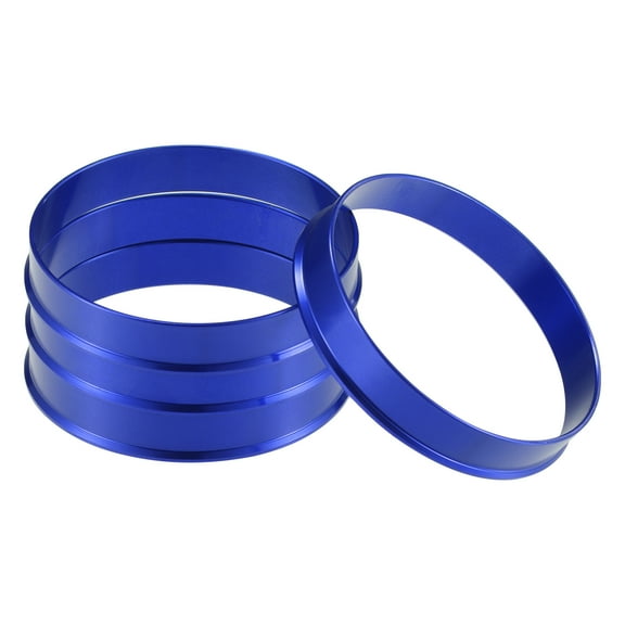 Unique Bargains 4 Pcs Car Hub Centric Rings OD 56.1mm to ID 54.1mm Hub Centric Rings Wheel Bore Center Spacer Blue