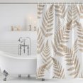 thumbnail image 6 of 66x72 Inch Shower Curtains for Bathroom, Brown Ferns Fabric Bath Curtain Decor, Spring Summer Botanical Leaves Waterproof Restroom Curtains Shower Set Accessories with 12 Hooks 66 Inch, 6 of 7
