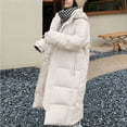 thumbnail image 5 of UTSJKR Women's Winter Puffer Jacket Warm Long Sleeve Hooded Down Coat Thick Padded Outerwear White XL, 5 of 8