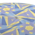 thumbnail image 3 of Polygons Pouf Cover with Zipper, Abstract Contemporary Design Pattern of Quirky Shapes Pastel Tones, Soft Decorative Fabric Unstuffed Case, 30" W X 17.3" L, Ceil Blue and Multicolor, by Ambesonne, 3 of 5