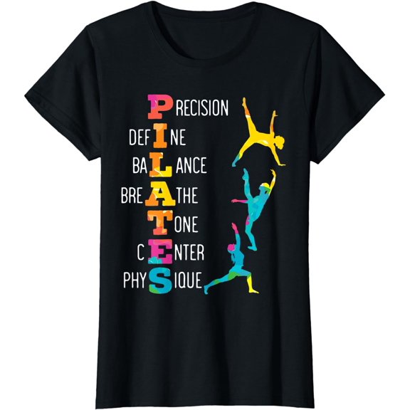 Pilates Fitness Exercise Training Contrology Meditation T-Shirt
