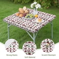 thumbnail image 4 of White Christmas Animal and Car Pattern Square Fitted Tablecloth with Elastic Edge,Square Table Cover,Washable Elastic Table Cover for Home Kitchen Party Decor 34"x34", 4 of 6