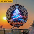 thumbnail image 6 of HELLOYOUNG 3D Christmas Tree Wind Spinner Outdoor Metal Stake Stargazing Scene Stainless Steel 360° Rotating Hook Ornament for Garden Patio Lawn Holiday Decoration, 6 of 6