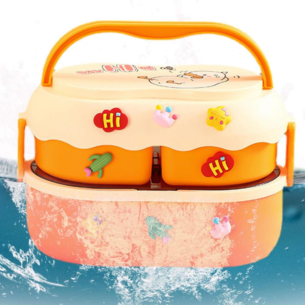 Tohuu Double Layer Lunch Box Cute Leak Proof Bento Box Lunch Box With