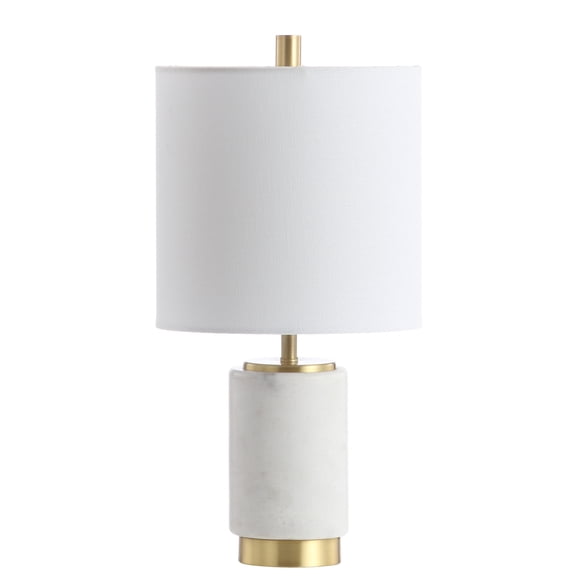 Safavieh Davion Marble 16 in. H Table Lamp, White/Brass Gold