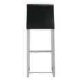 thumbnail image 5 of TOV Furniture Denmark Black Vegan Leather Barstool with Silver Legs - Set of 2, 5 of 10