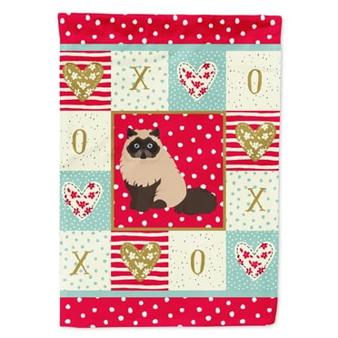 Carolines Treasures CK5753GF Colorpoint Persian Hymalayan Cat Love Flag Garden Size Small multicolor