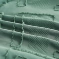 thumbnail image 6 of Chezmoi Collection Debroah Green Clip Jacquard Geometric Comforter Set, King, 3-Piece Striped Pattern Waffle Textured Lightweight Bedding, 6 of 9