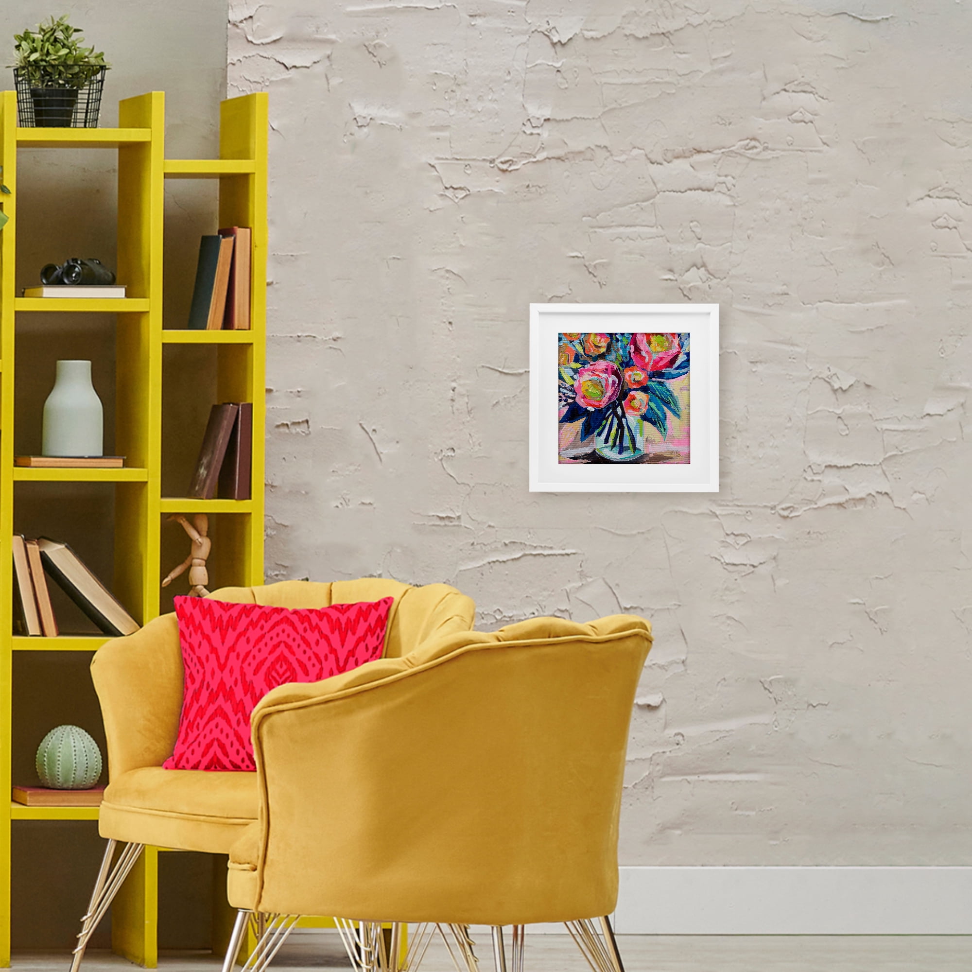 Stupell Industries Because You Love Me White Framed Print Under Glass, design by Jeanette Vertentes