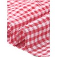 thumbnail image 5 of INSPIRE CHIC Plaid A-Line Dress for Women Smocked Sleeveless Crew Neck Flowy Midi Summer Dresses with Pockets XS Red White, 5 of 6