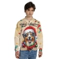 thumbnail image 4 of Merry Christmas Santa Australian Shepherd Scarf Twinkling Lights Xmas Holiday All Over Print 3D Baseball Jacket Aussie Dog Lover Gifts Bomber Jacket Softball - 00022, 4 of 6