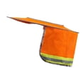 thumbnail image 1 of Visera para casco de seguridad, protector de cuello con bandas reflectantes, protector de cuello de malla de completa para hombre y mujer, naranja, 1 of 8