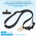 thumbnail image 2 of Uxcell Lanière Universelle pour Cellulaire, 2 Pcs Sangle Réglable en Polyester Anti-Vol avec Patchs pour Concerts Gym Voyage Mains Libres Sécurisée, Noir, 2 of 6