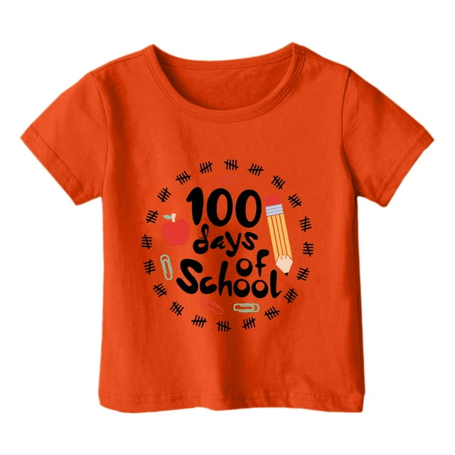 TZEWGL T-Shirts pour Enfants Imprimé Dessin Animé Col Rond Ample Manches Courtes Vêtements pour Filles Garçons Taille 3-4T