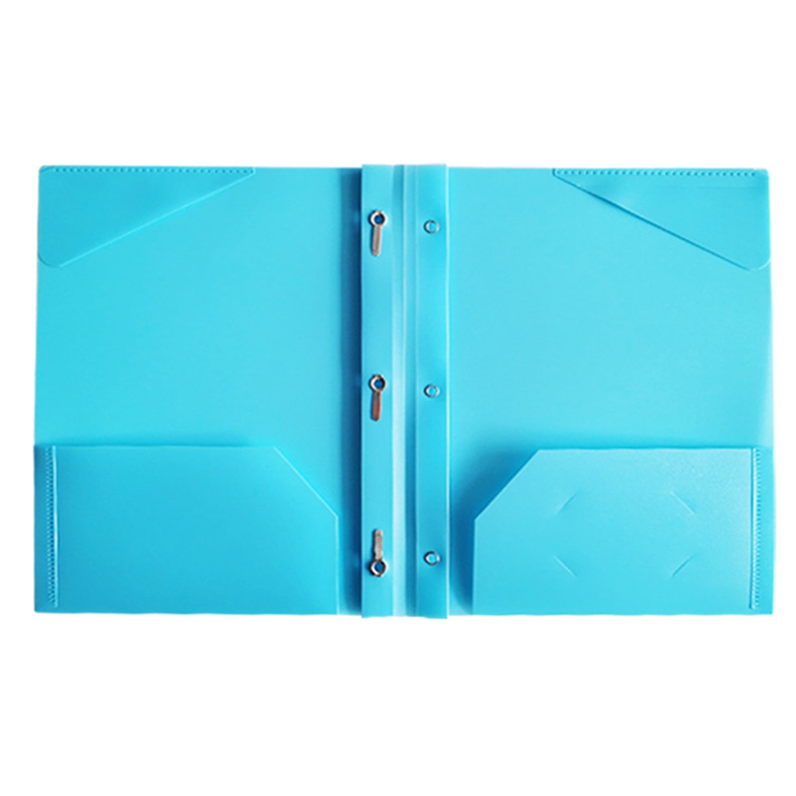 5-Pack Folders with Pockets & Tabs - Pastel Colored 2-Pocket Folders, 3-Hole Punched for Binders, Waterproof School & Office Supplies with Subject/Blank Labels