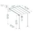 thumbnail image 4 of Palram - Canopia Sierra 7.5' x 7.5' Patio Cover - Gray/Clear, 4 of 10