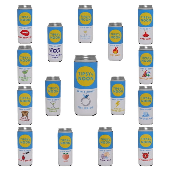 Aislante de bebidas Funky Junque Slim, enfriador de latas, 12 onzas