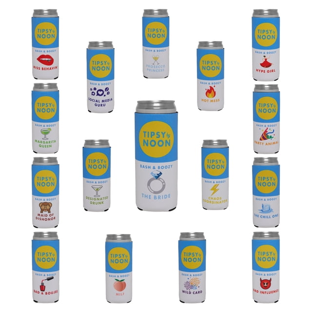 Aislante de bebidas Funky Junque Slim, enfriador de latas, 12 onzas