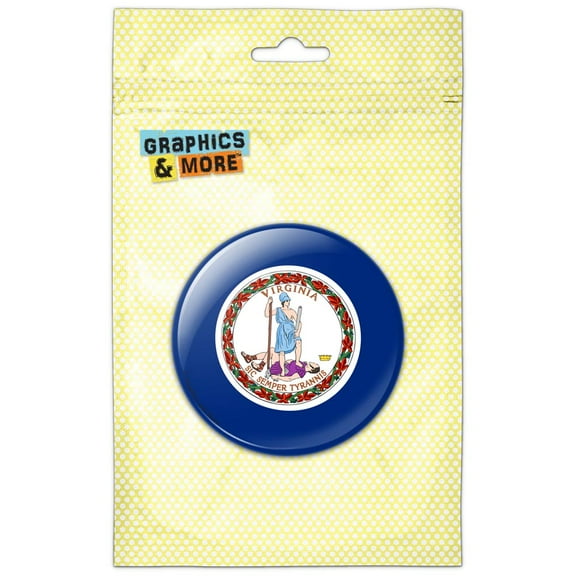 Virginia State Flag Pinback Button Pin Badge