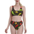 thumbnail image 2 of Picia Chili2 Women's High Waisted Bikini Scoop Neck Swimsuit Two Pieces Bathing Suit-Small, 2 of 8