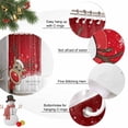 thumbnail image 6 of Christmas Elk Shower Curtain, Xmas Snowflake Winter Holiday New Years Waterproof Fabric Shower Curtains with 12 Hooks, Bathroom Curtain Set for Bathroom Accessories Decor, 72 x 96 Inches, 6 of 9