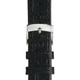 thumbnail image 3 of Morellato Kajman Alligator Grain Genuine Calf Leather Watch Strap - Black - 20mm - Chrome-plated Stainless Steel Buckle - PERFORMANCE Collection, 3 of 10