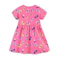 thumbnail image 3 of Hotiary Baby Girls Dress Summer New Knitting Butterfly Print Princess Dress Toddler Kids Round Neck Pullover Short Sleeve A Line Daily Dresses Clothes for 2-7 Years, 3 of 8