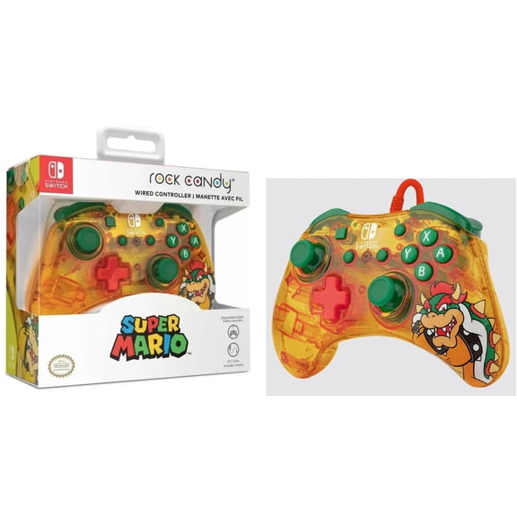 PDP Rock Candy Wired Controller for Nintendo Switch/ Lite/ OLED - Lemon Bomb Bowser