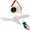 White, variant on Merryhome 2 in 1 Portable Camping Fan with Light, 7200mAh Rechargeable Tent Fan with Remote, Digital Display, 4 Speeds, 4 Timer Settings, LED Lantern for Camping RV Travel, White